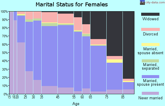 Hinsdale County marital status for females
