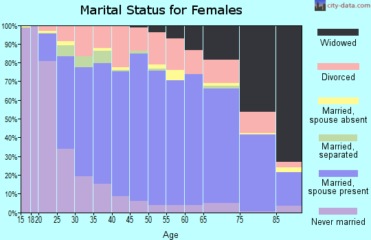 Hillsdale County marital status for females