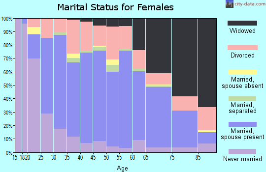 Mingo County marital status for females