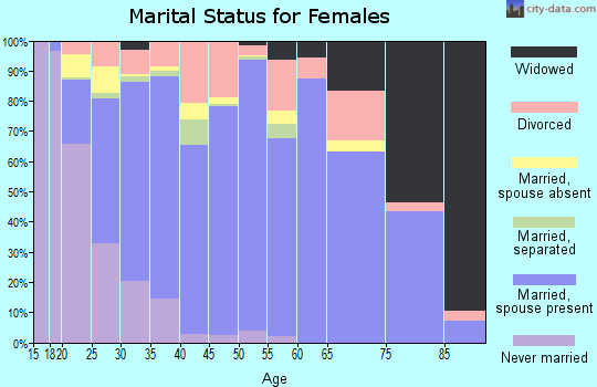 Minidoka County marital status for females