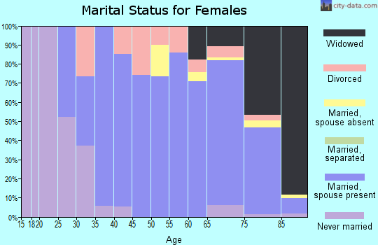 Lake of the Woods County marital status for females
