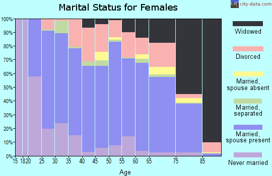 Houston County marital status for females