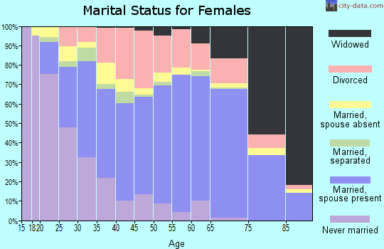 Audrain County marital status for females