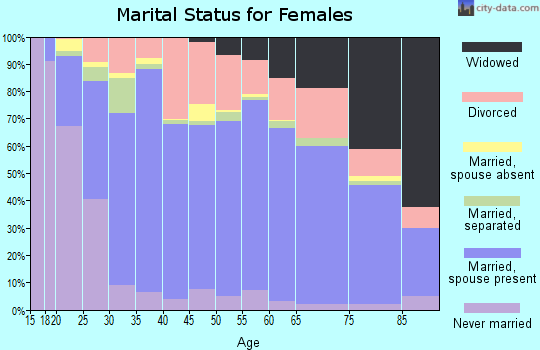 Howell County marital status for females