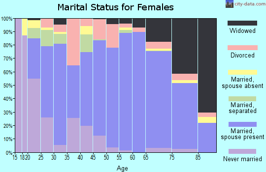 Major County marital status for females