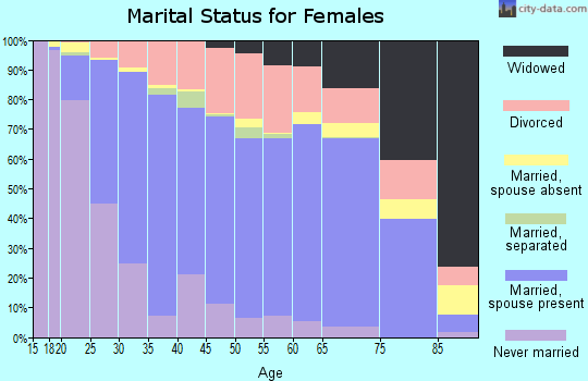 Mille Lacs County marital status for females