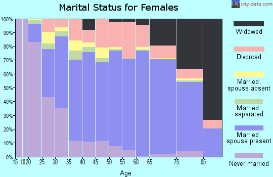 James City County marital status for females