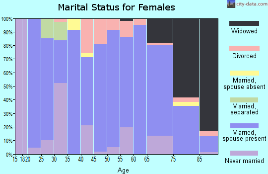 Miner County marital status for females