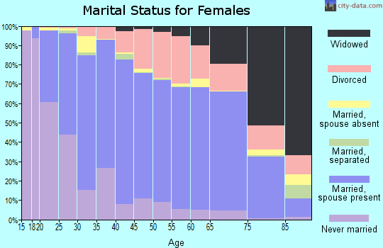 Ward County marital status for females