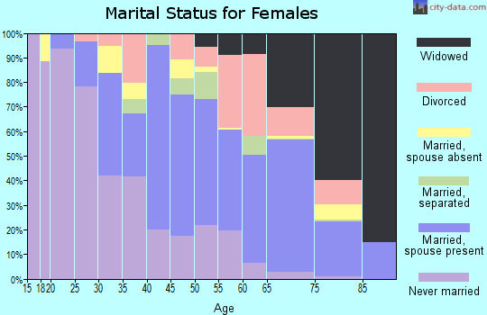 Noxubee County marital status for females