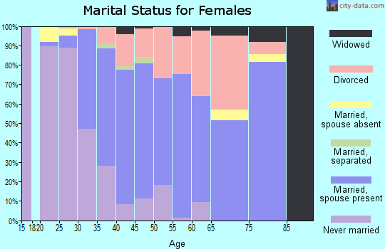 San Miguel County marital status for females