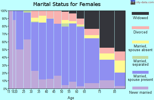 Spink County marital status for females