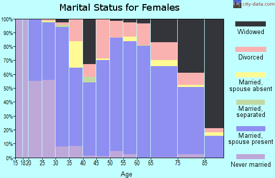 Merrick County marital status for females