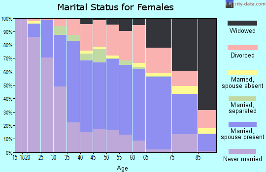 New Hanover County marital status for females