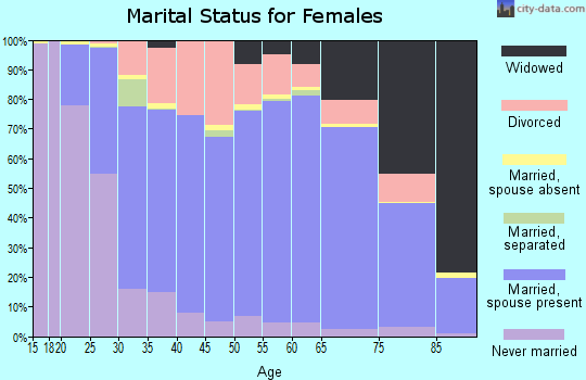 Presque Isle County marital status for females