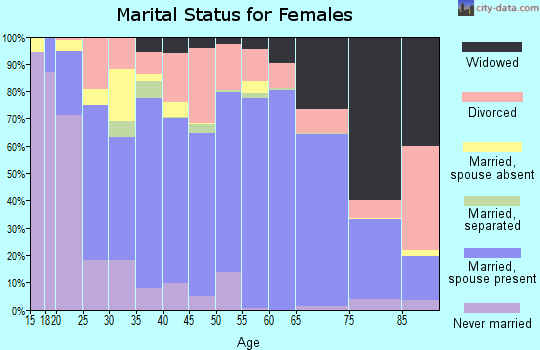 Banks County marital status for females