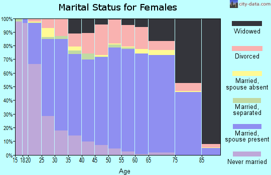 Bingham County marital status for females