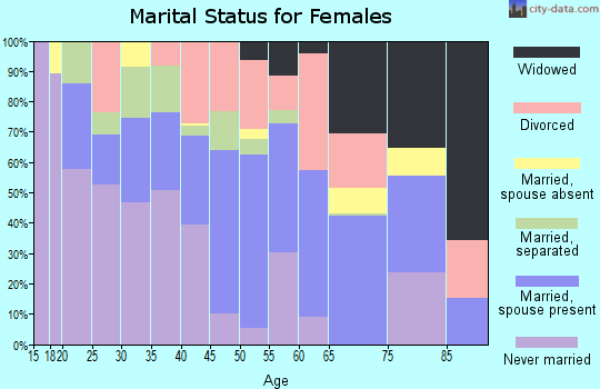 Jenkins County marital status for females