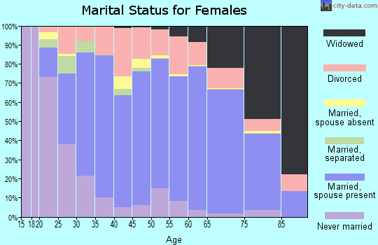 Shenandoah County marital status for females