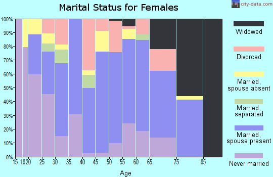 Lanier County marital status for females