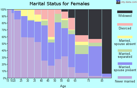 Macon County marital status for females