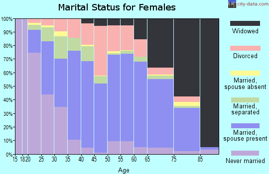Wise County marital status for females
