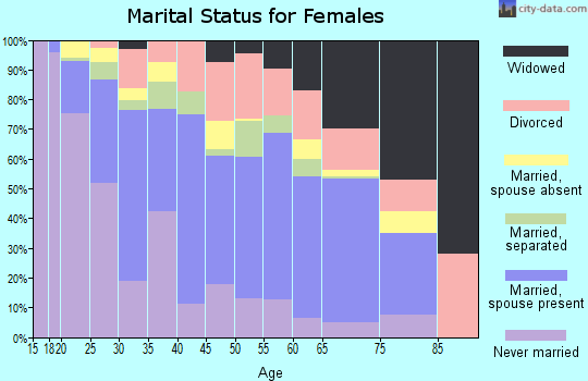 Spalding County marital status for females