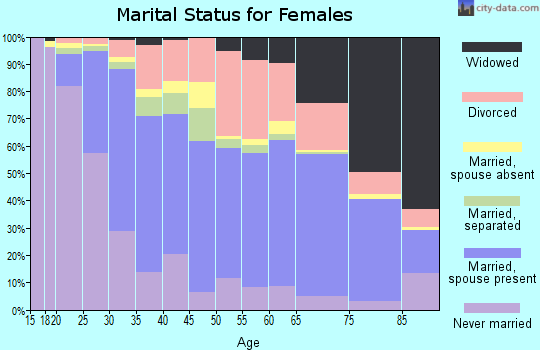 McLennan County marital status for females