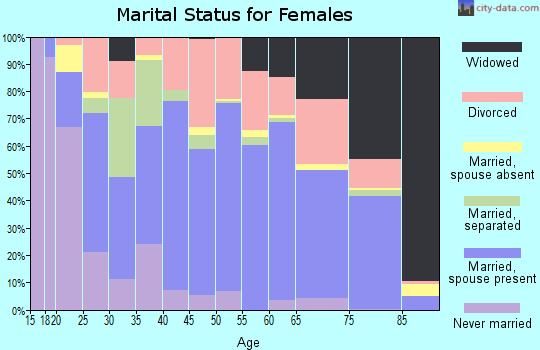 Morris County marital status for females