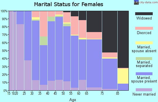 Baraga County marital status for females