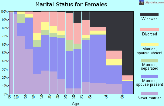 Willacy County marital status for females