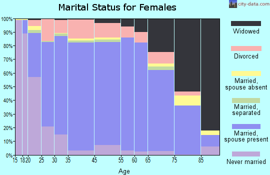 Burke County marital status for females