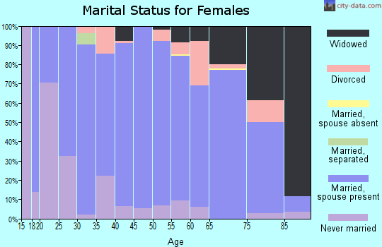 Adams County marital status for females