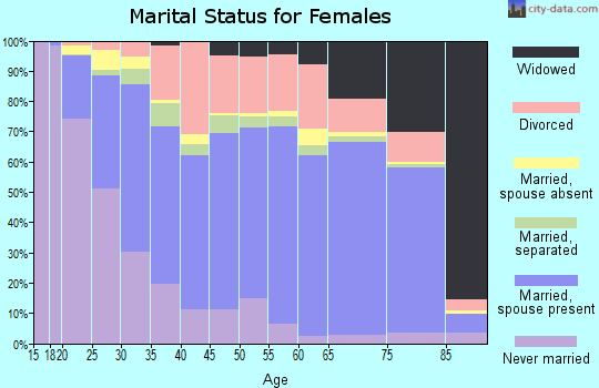Beaufort County marital status for females