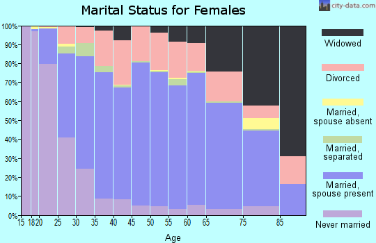 Brown County marital status for females