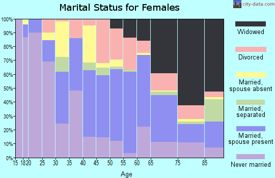 Ben Hill County marital status for females