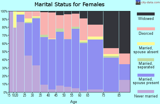 Piscataquis County marital status for females