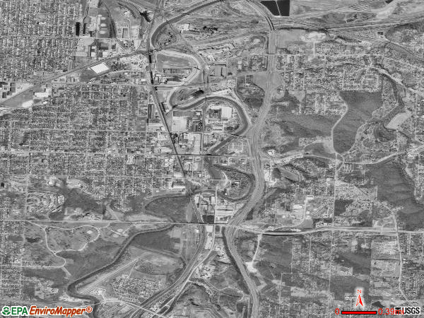 Zip code 64126 topographic map