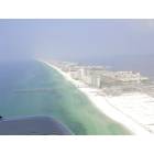 The coast line of Navarre Beach flying from Fort Walton Beach