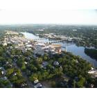 The Rock River and Dixon from a hot air balloon.