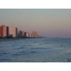 Myrtle Beach: : view north from the Springmaid pier in early evening