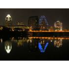 Austin: Downtown Austin at Night from South Bank of Town Lake