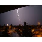 Waseca: Lightening storm behind the Waseca Inn & Suites