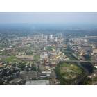 Rochester: Looking south toward Downtown Rochester from the air