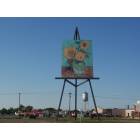 Goodland: Goodland is home of this giant Van Gogh sunflower painting