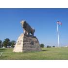 Hays: A Buffalo Statue at Fort Hays - An old militry fort
