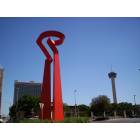 San Antonio: : Modern art with Tower of the Americas in background