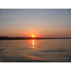 Madison: : Sunset over Lake Mendota (we're on a boat)