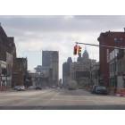 Detroit: : Downtown from Woodward Avenue.