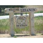 Lebanon: Sign for the Geographical Center of the 48 States